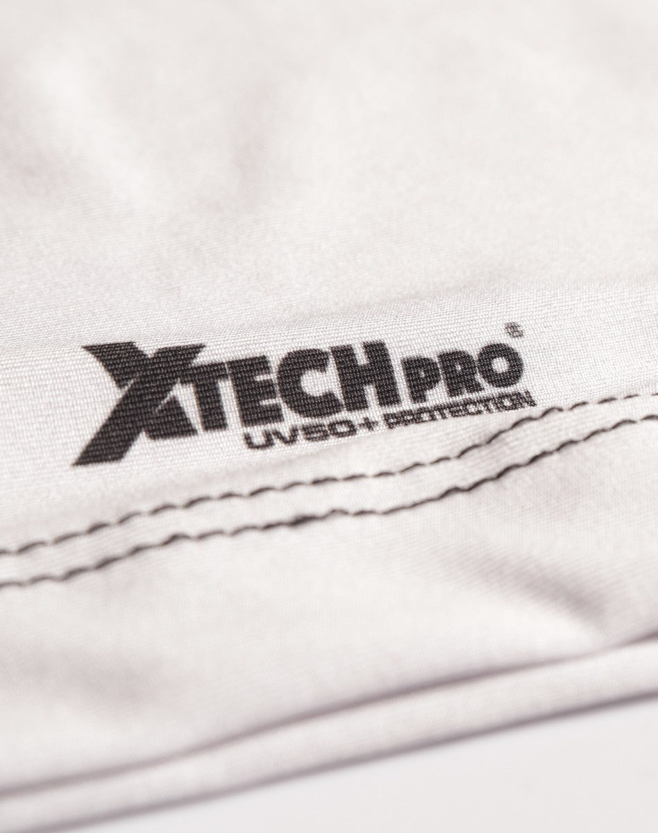 Camisa FusionX Brk Clean Branca e Cinza com Capuz e Proteção UV50+ Envio Imediato Brk Fishing