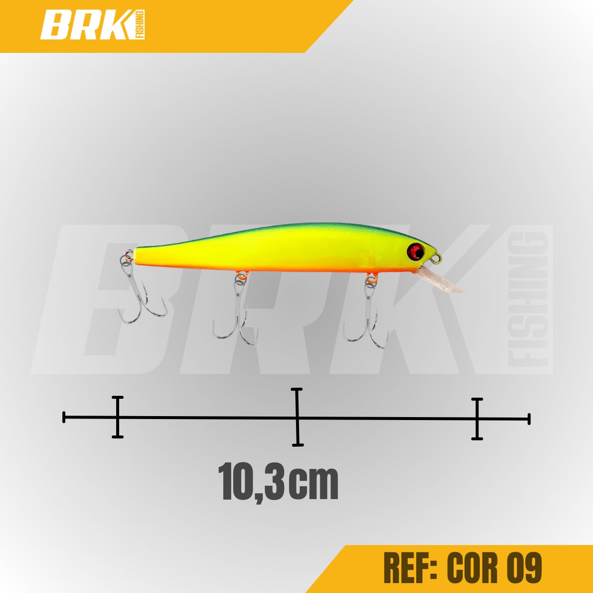 Isca Artificial Moriah Flatcore 103 Meia-Água - Brk Fishing