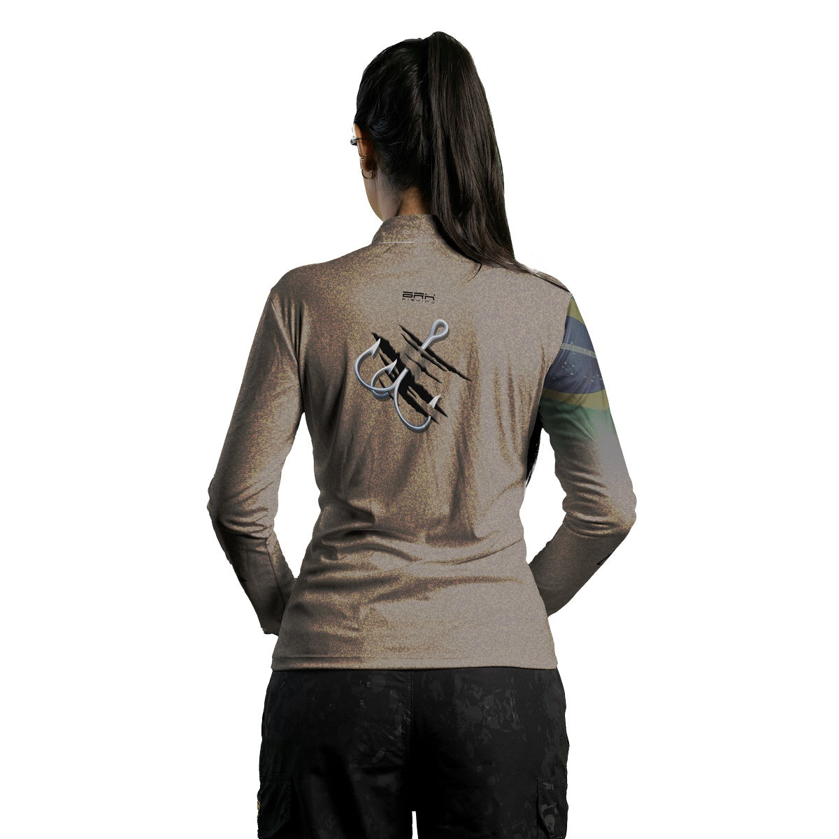 Camisa de Pesca Brk Garateia Clean Bandeira Brasil com Proteção Solar UV50+ Brk Fishing