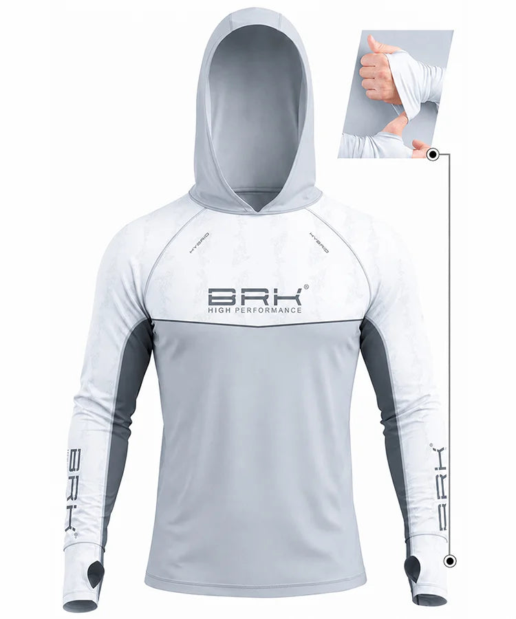 Camisa de Pesca Brk com Capuz Hybrid Maori Vicking com Proteção Solar UV50+