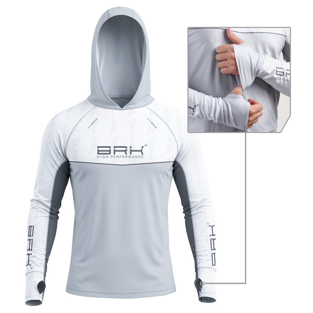 Camisa de Pesca Brk com Capuz Hybrid Maori Vicking com Proteção Solar UV50+ - Brk Fishing