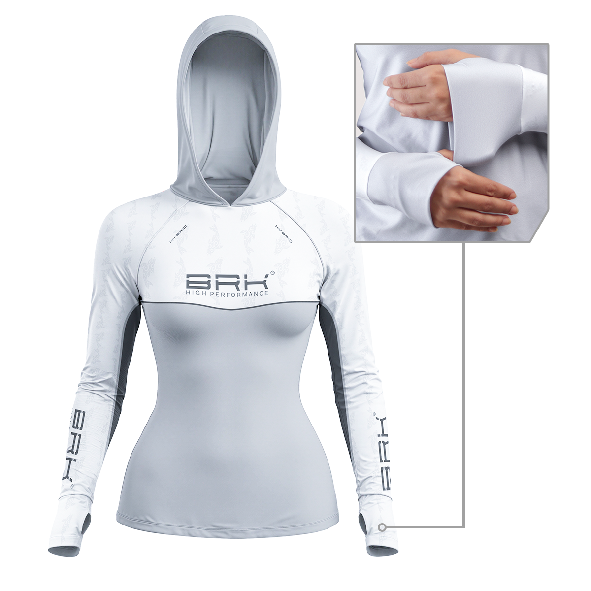 Camisa de Pesca Feminina Brk com Capuz Hybrid Maori Vicking com Proteção Solar UV50+ - Brk Fishing