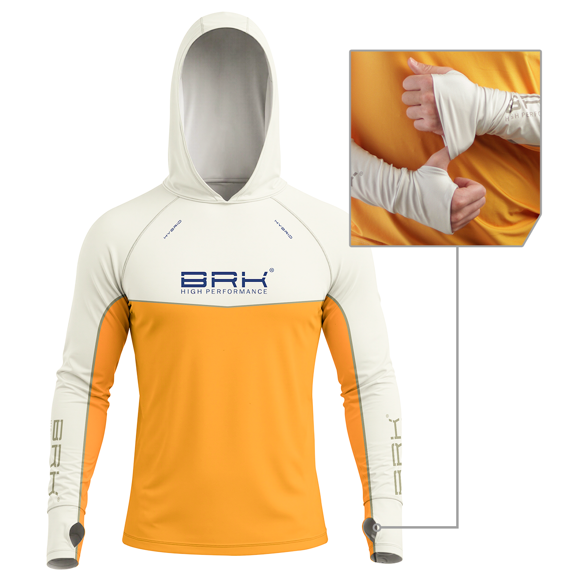 Camisa de Pesca Brk com Capuz Hybrid Off Lure com Proteção Solar UV50+ Brk Fishing