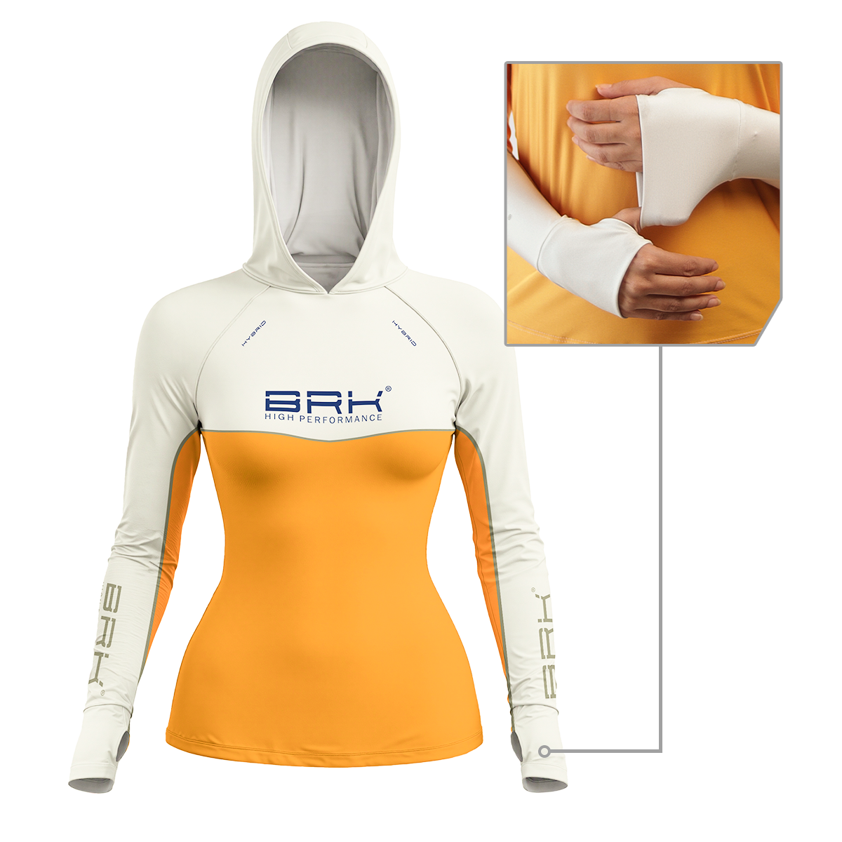 Camisa de Pesca Feminina Brk com Capuz Hybrid Off Lure com Proteção Solar UV50+ - Brk Fishing