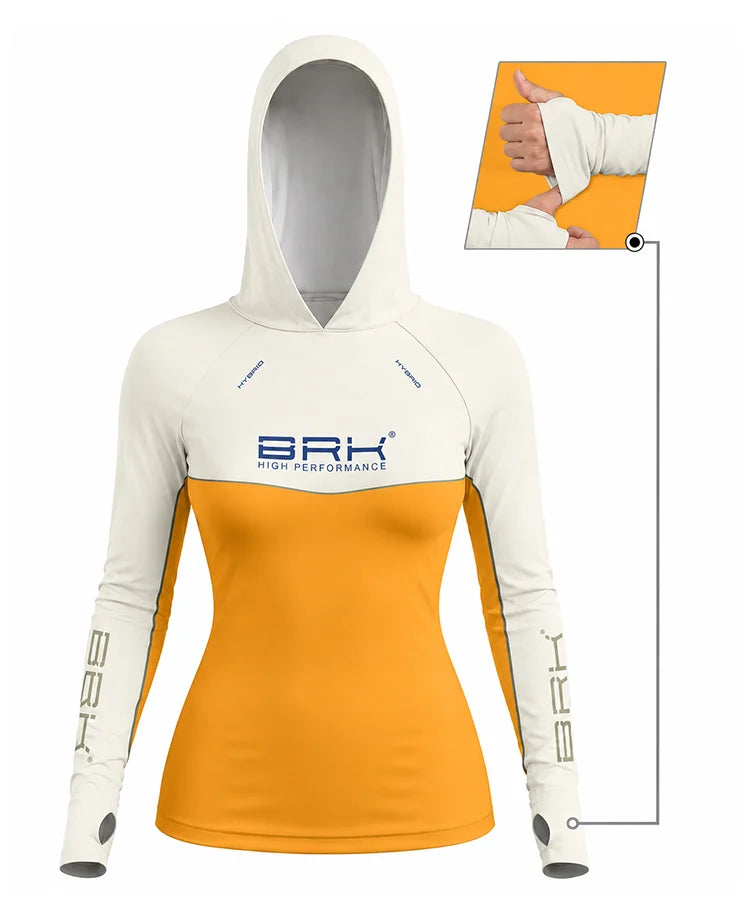 Camisa de Pesca Feminina Brk com Capuz Hybrid Off Lure com Proteção Solar UV50+