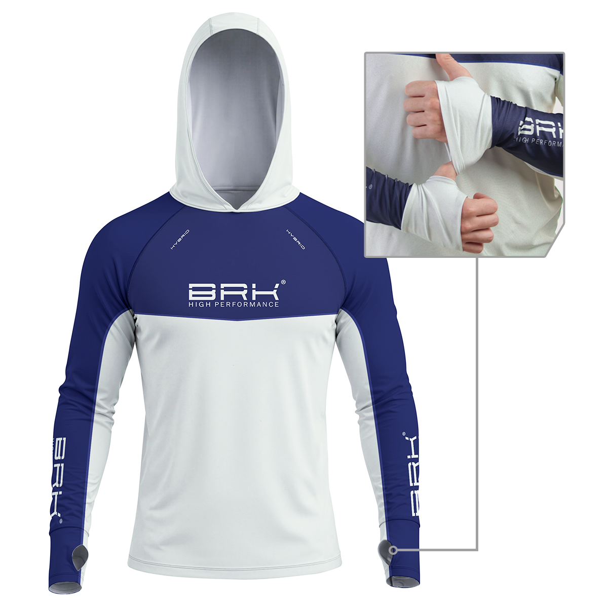 Camisa de Pesca Brk com Capuz Hybrid Off Shore com Proteção Solar UV50+ - Brk Fishing