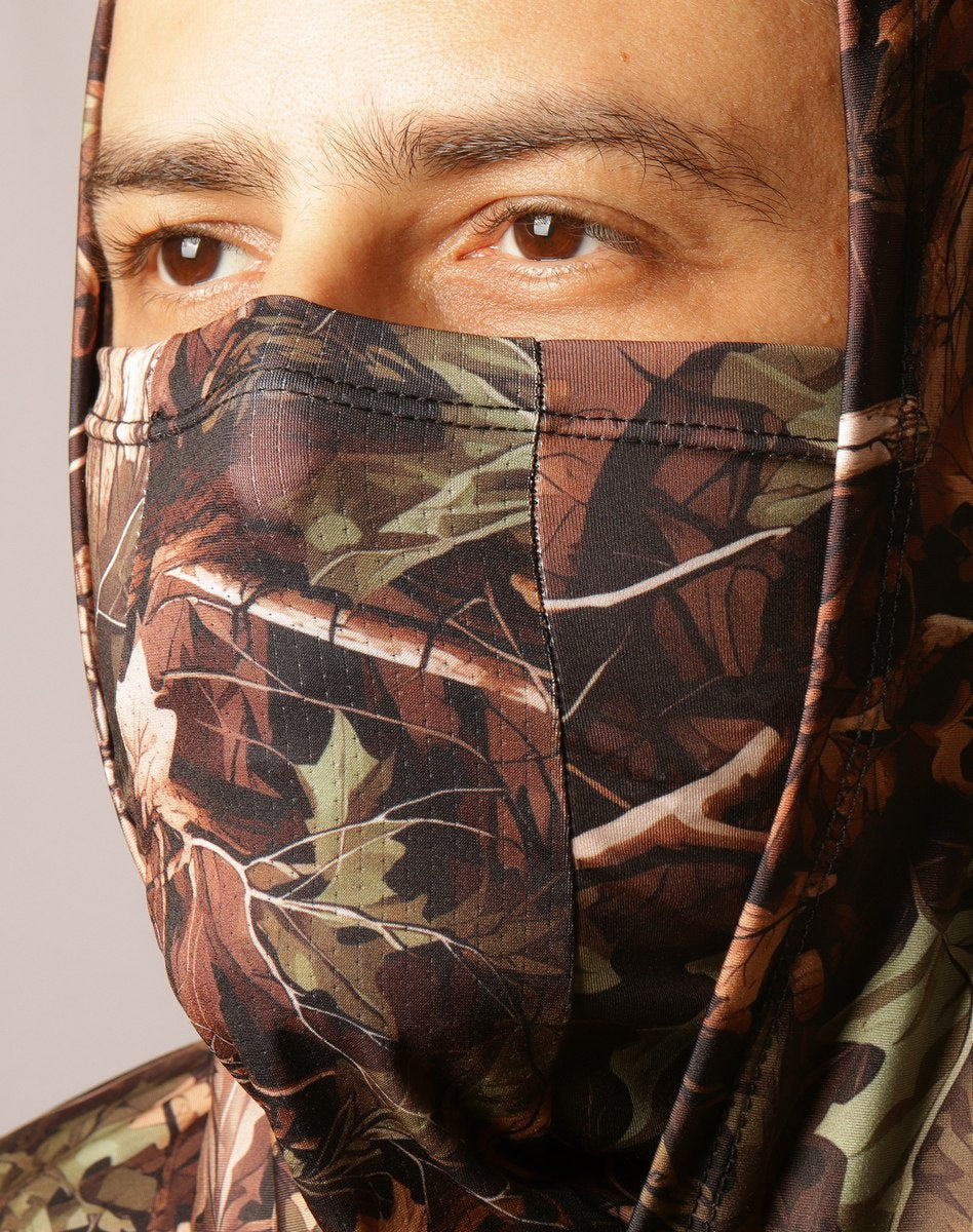 Camisa FusionX Brk Hunter Camu Floresta Preta com Capuz e Proteção UV50+ - Brk Fishing