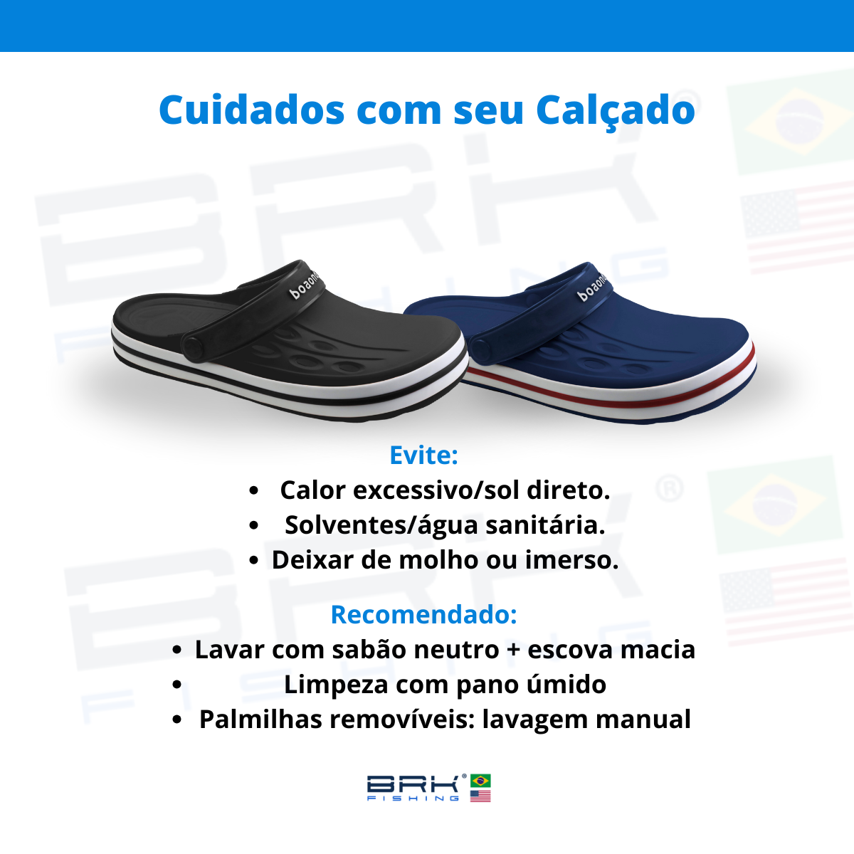 Sandália Antiderrapante para Pesca Boaonda Star Confortavel - Azul - Brk Fishing