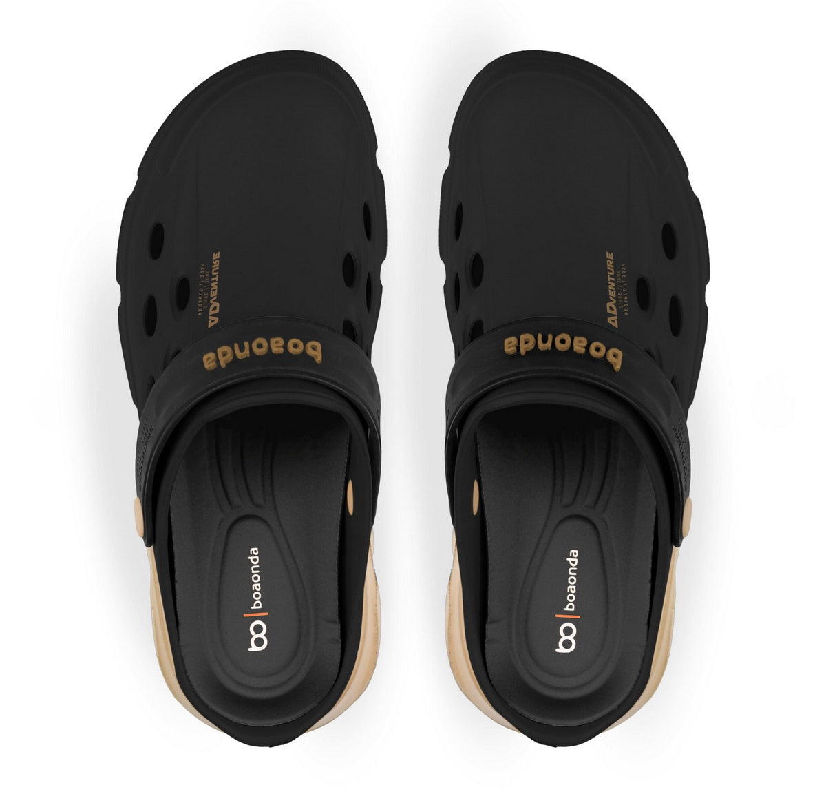 Sandália Antiderrapante para Pesca Boaonda Adventure Preto Crepe - Brk Fishing