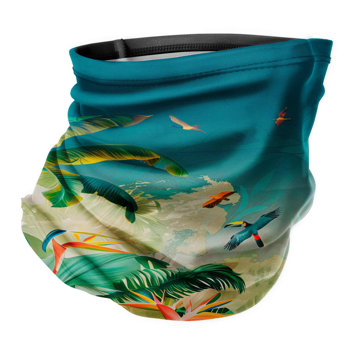 Lenco Estampado com Proteção Uv50+ Brk - Modelo:azul Onca - Tamanho: UNICO