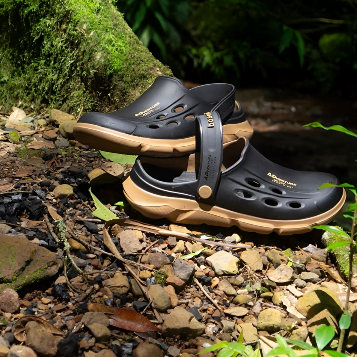 Sandália Antiderrapante para Pesca Boaonda Adventure Preto Crepe - Brk Fishing