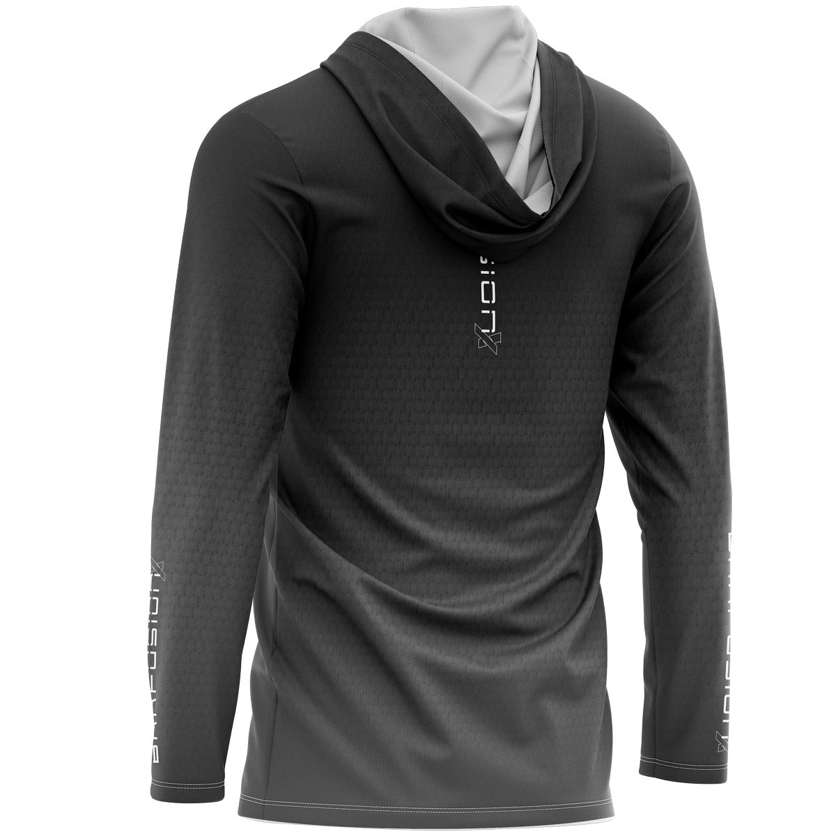 Camisa FusionX Brk Clean Preto Lisa com Capuz e Proteção UV50+ Envio Imediato Brk Fishing