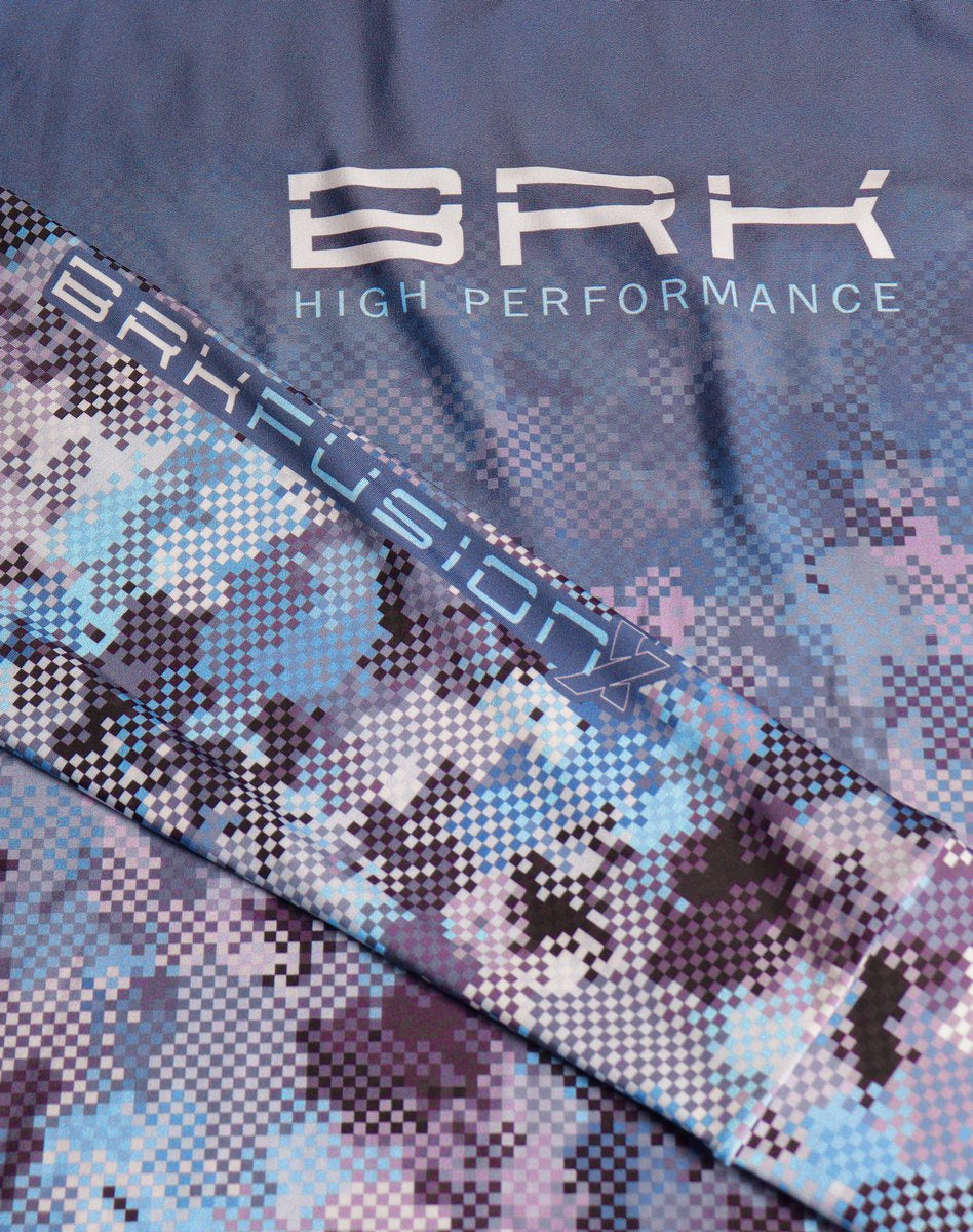 Camisa FusionX Brk Deep Camuflada Azul com Capuz e Proteção UV50+ - Brk Fishing