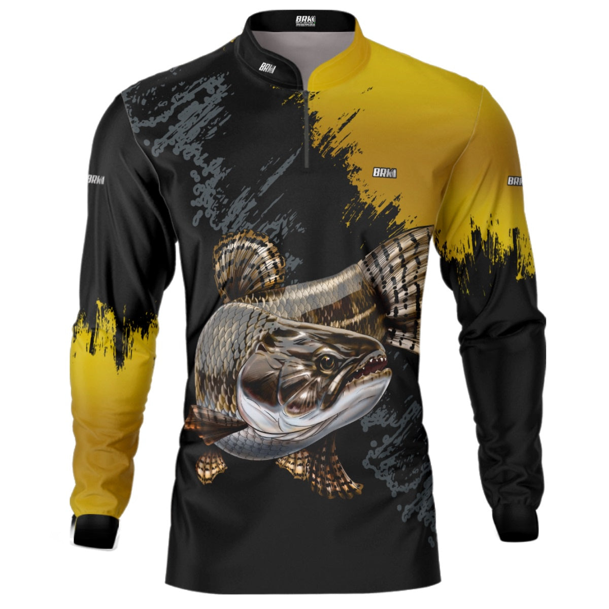 Camisa de Pesca Brk Traíra Preta com UV50+ - Brk Fishing