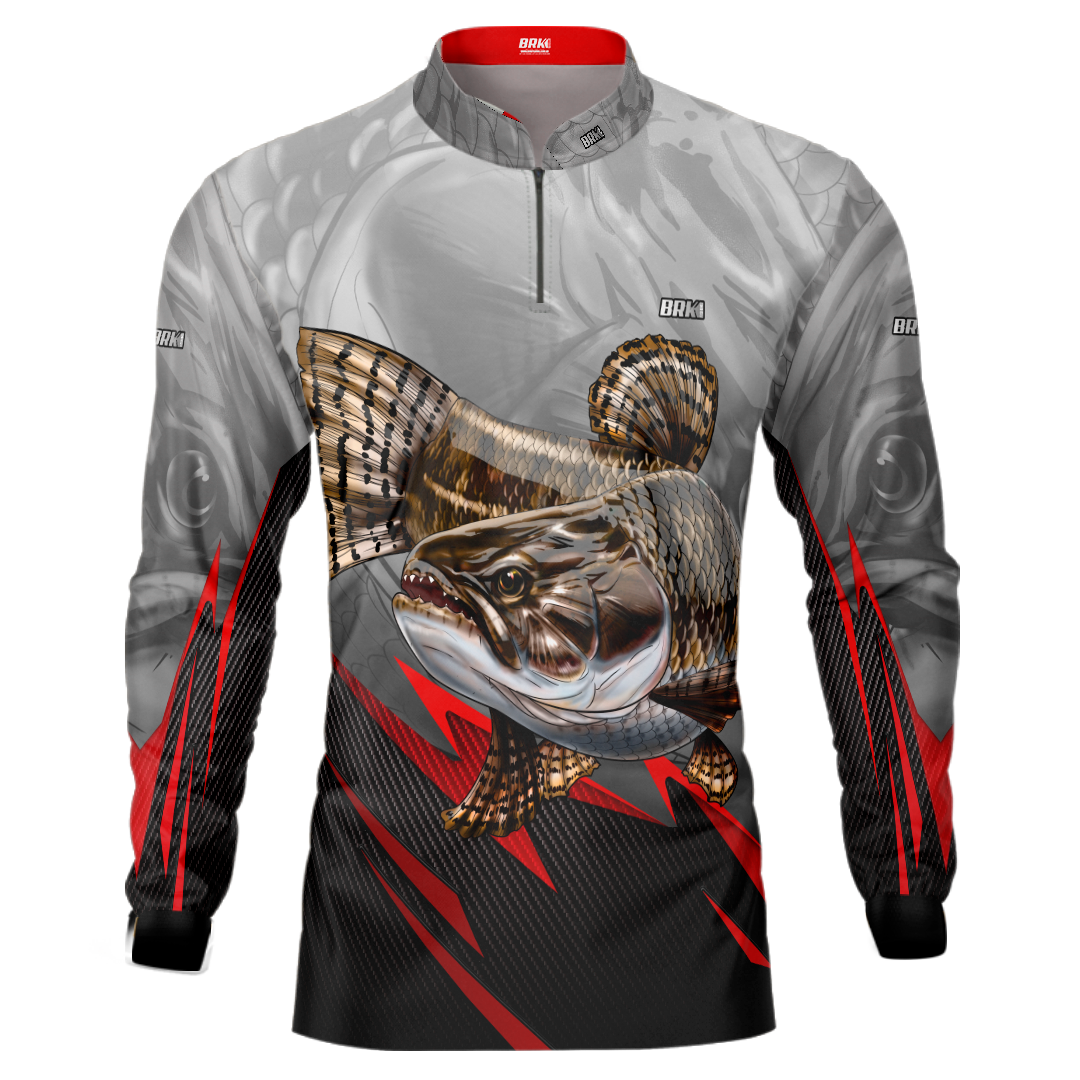 Camisa de Pesca Brk Traira Cinza com Proteção Uv50+ - Tamanho: G2