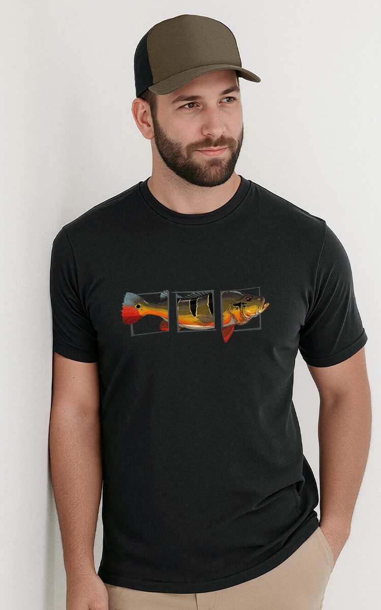 Camiseta de Pesca Brk Fishing Tríplice Captura Tucunaré Açu com Algodão Premium - Brk Fishing