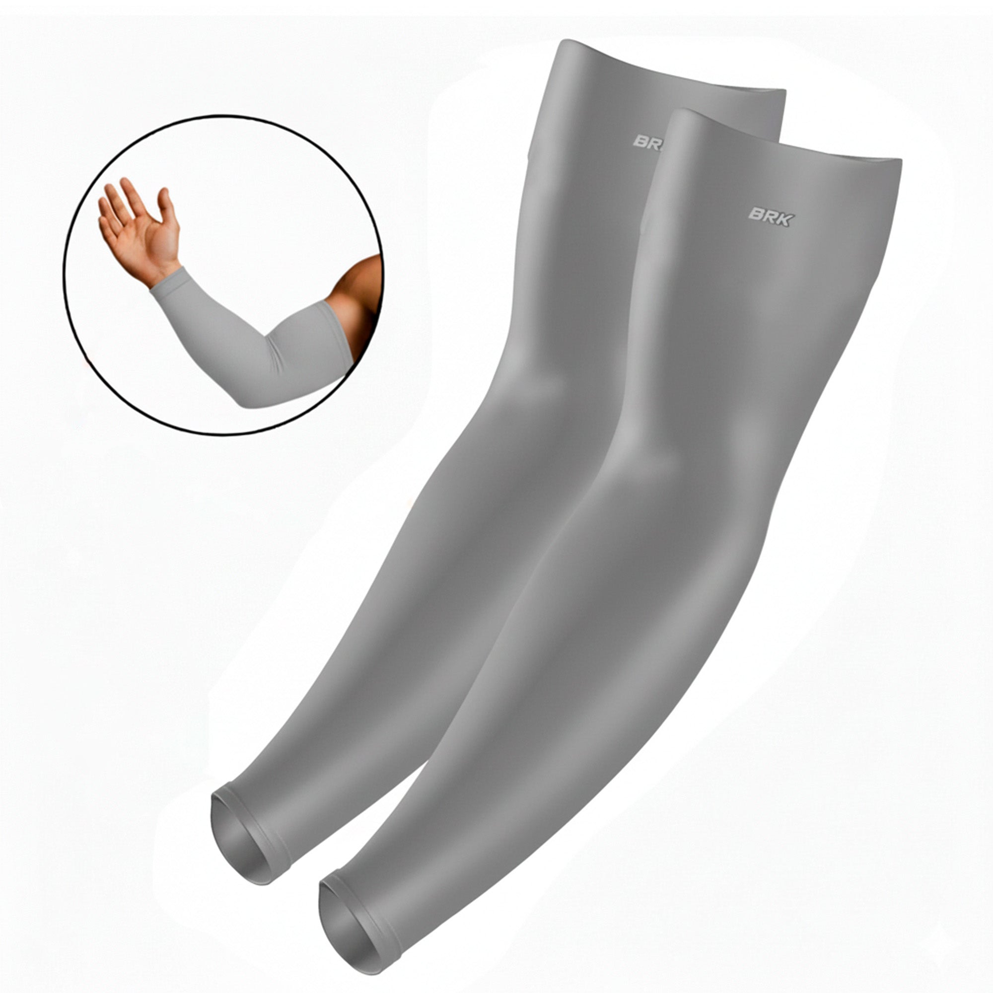 Manguito Brk UV50+ - Cinza Claro - Brk Fishing