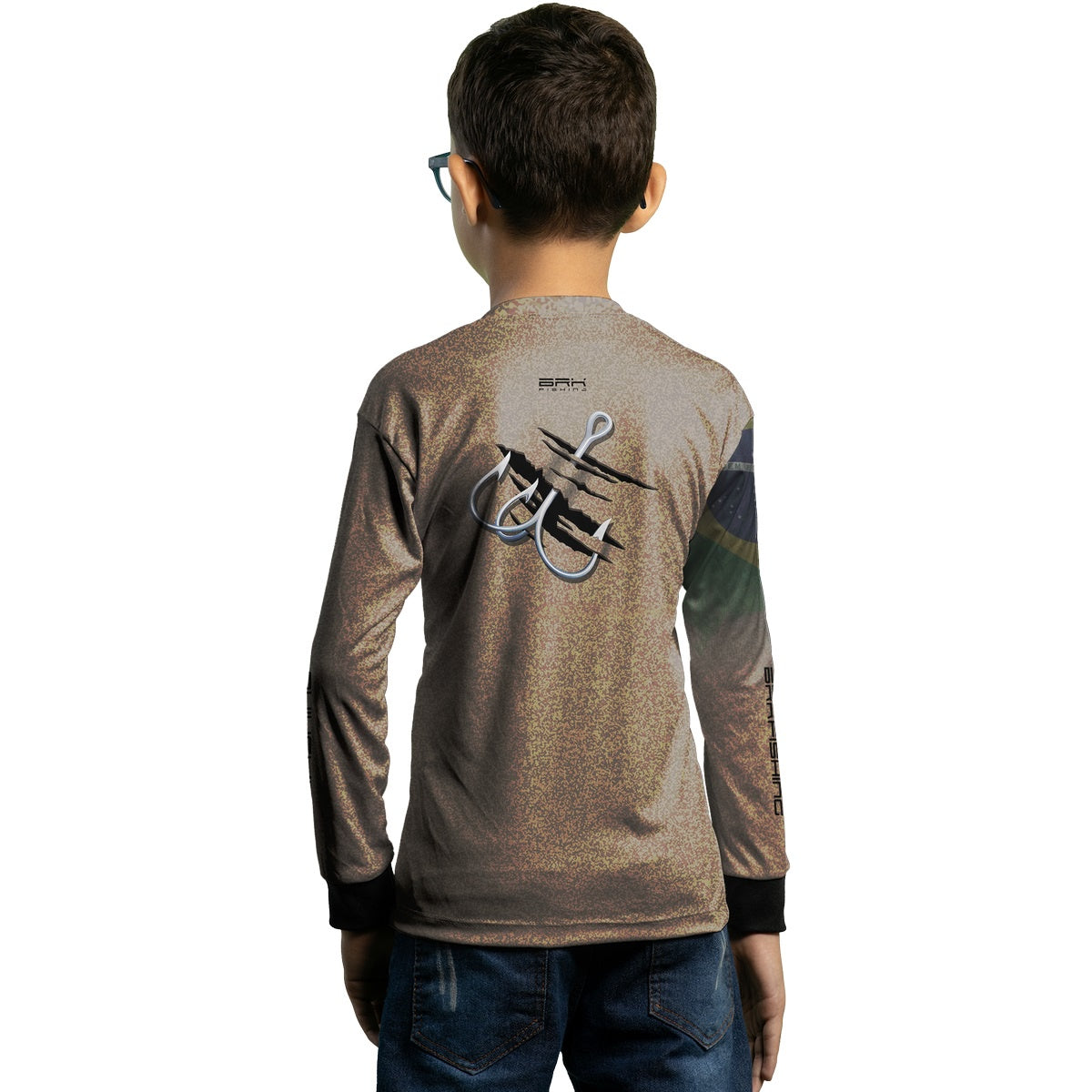 Camisa de Pesca Brk Garateia Clean Bandeira Brasil com Proteção Solar UV50+ Brk Fishing