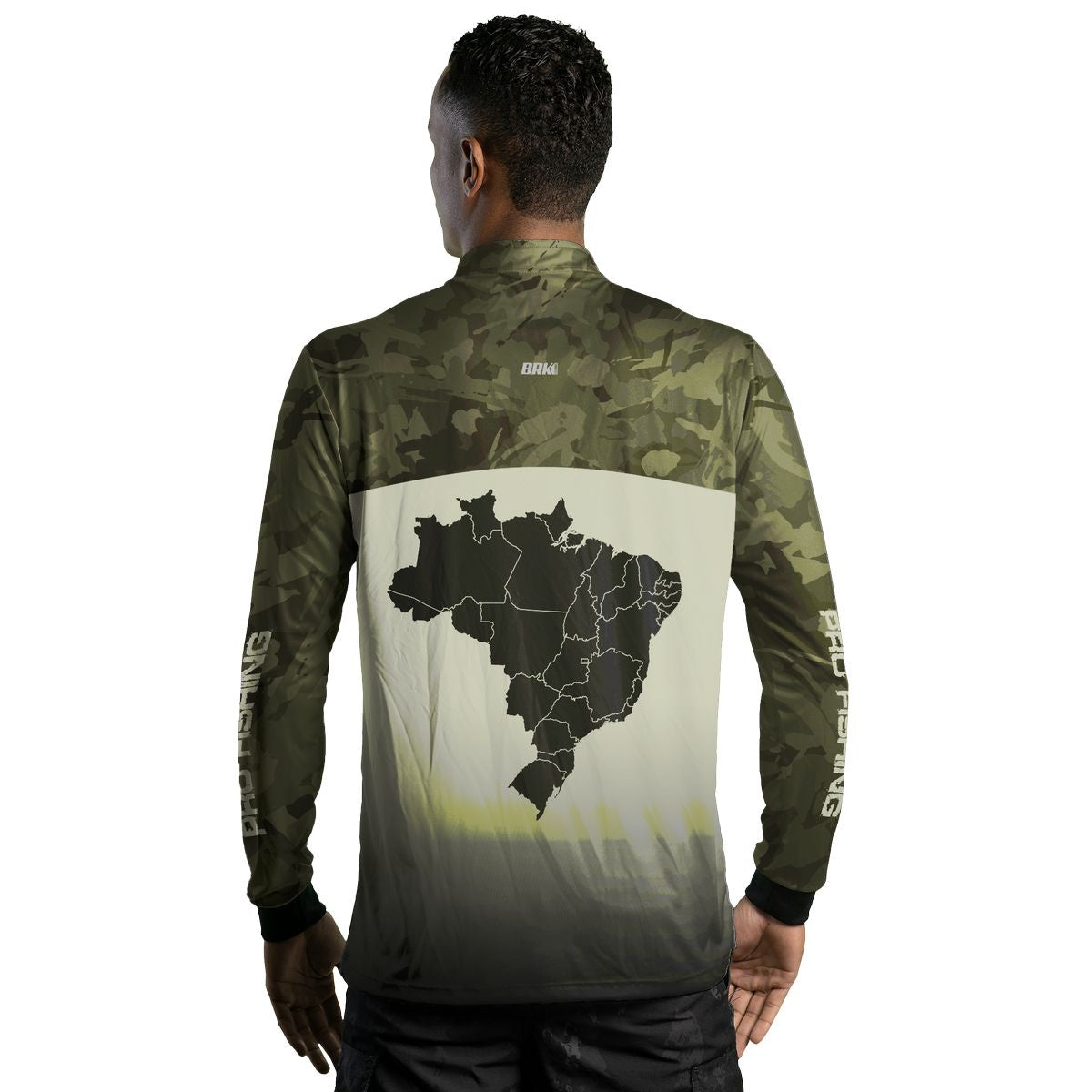 Camisa de Pesca Brk Compass Camuflado com Proteção Solar UV50+ Brk Fishing