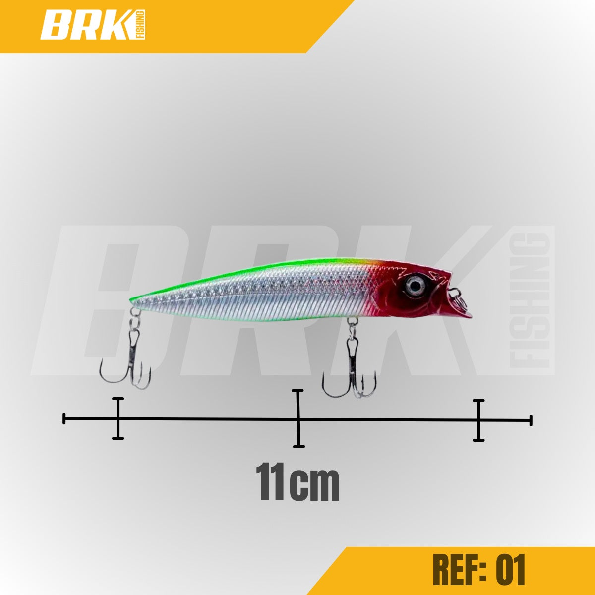 Isca Artificial Para Pesca Deyu Popper 11 CM / 14.5G