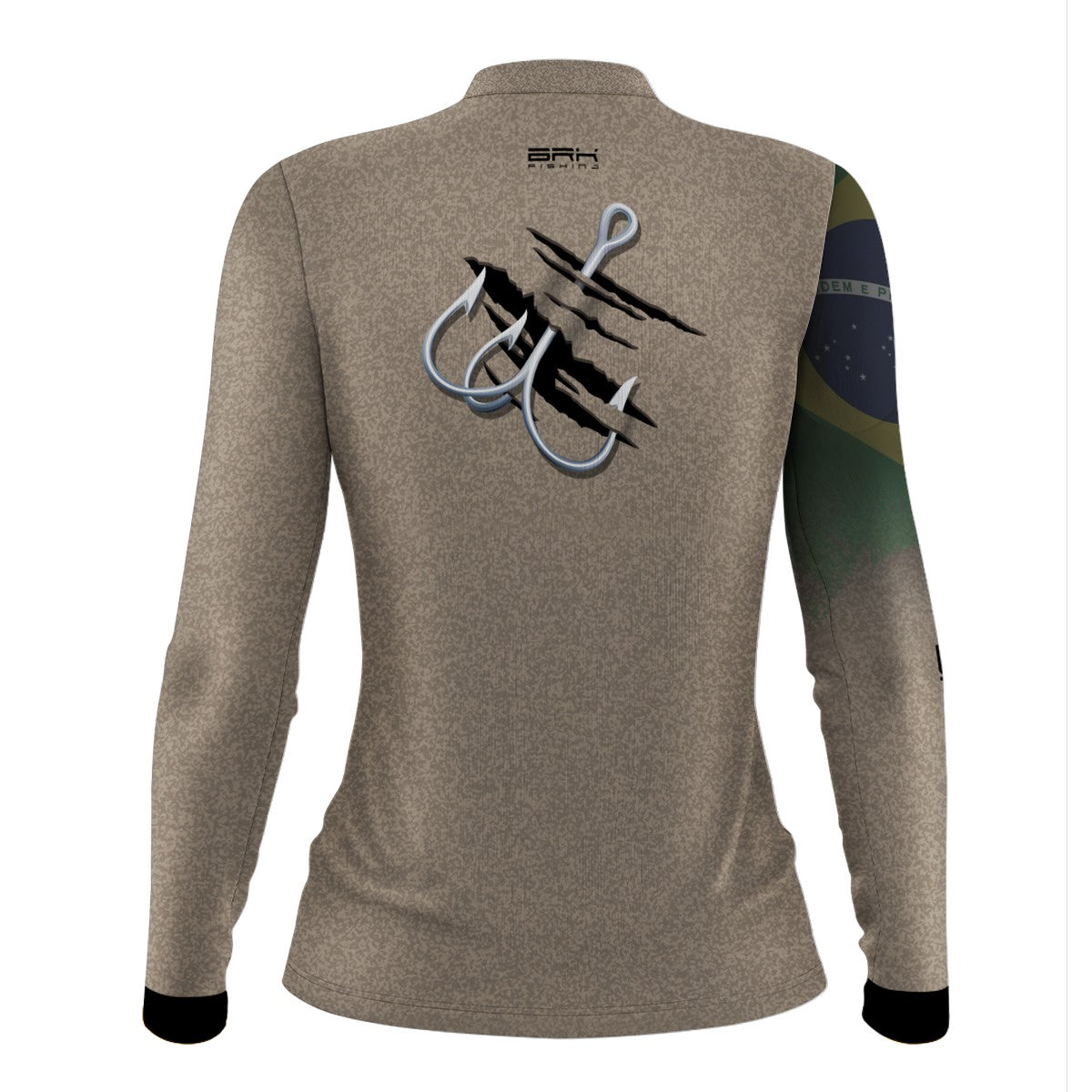 Camisa de Pesca Brk Garateia Clean Bandeira Brasil com Proteção Solar UV50+ Brk Fishing