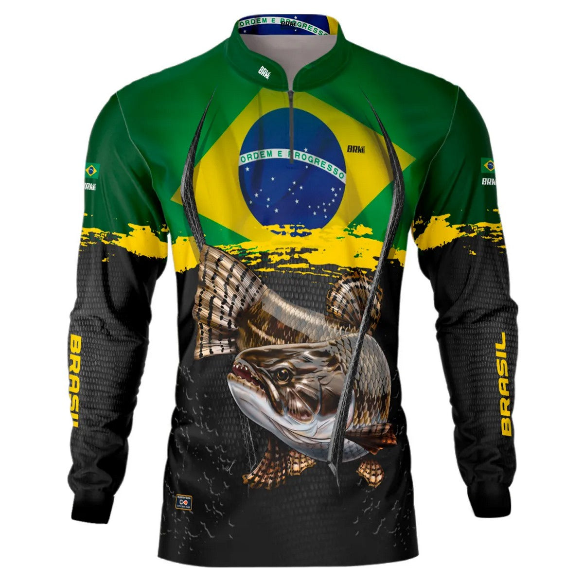 Camisa Brk Traíra Brasil Proteção Solar UV50+ - Brk Fishing