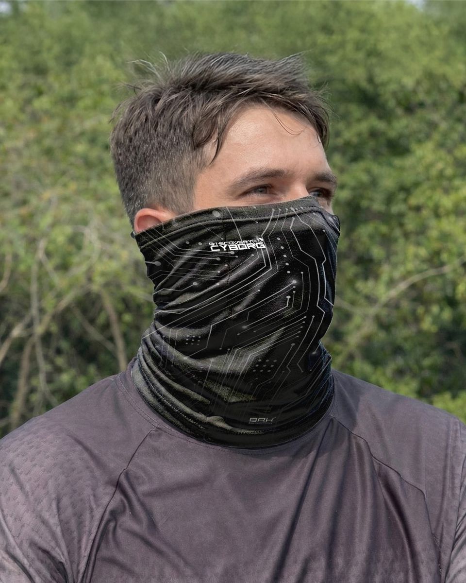 Bandana Balaclava Tubeneck Brk Cyborg Preta com Proteção UV50+