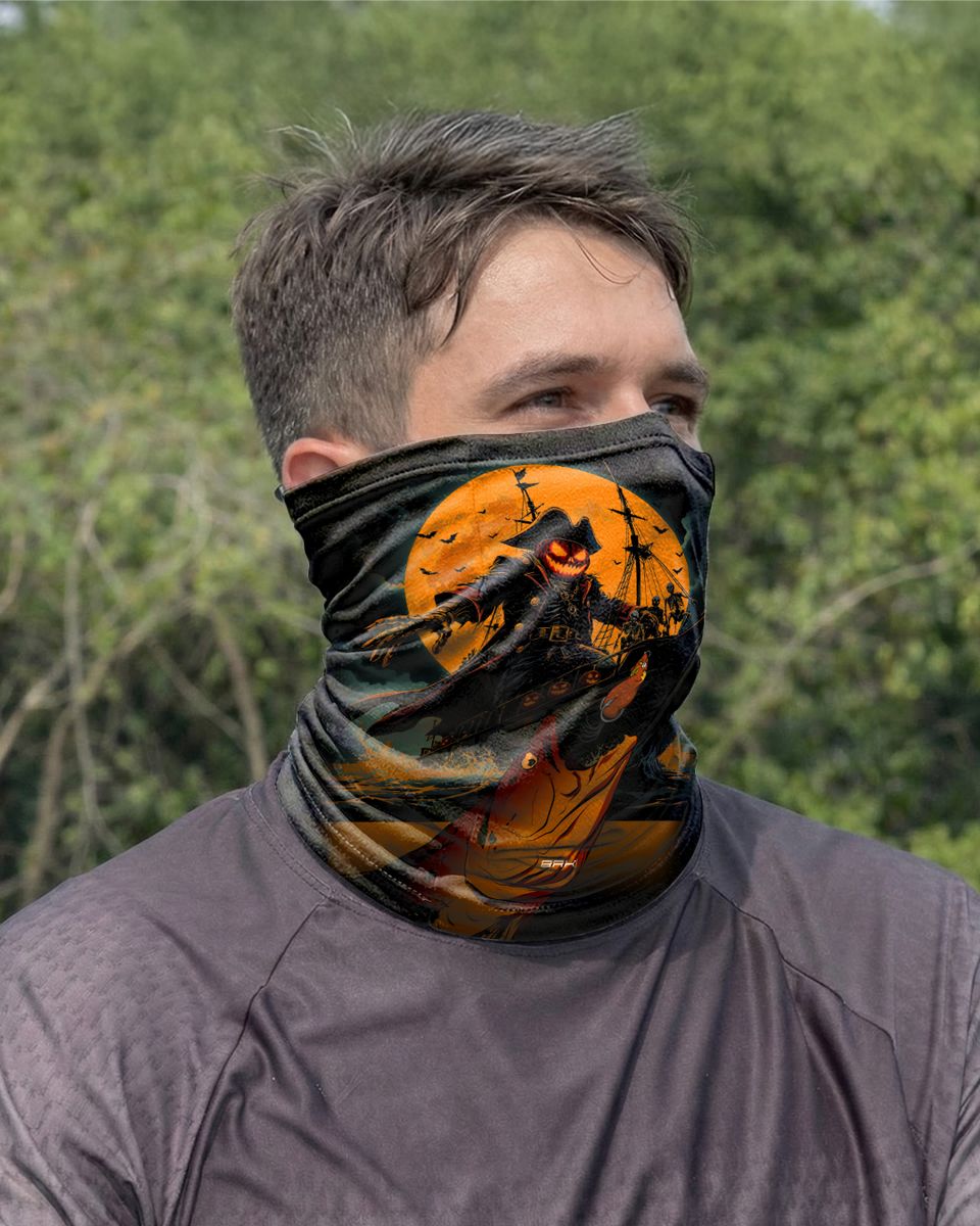 Bandana Balaclava Tubeneck Brk Halloween Barco Pirata com Proteção UV50