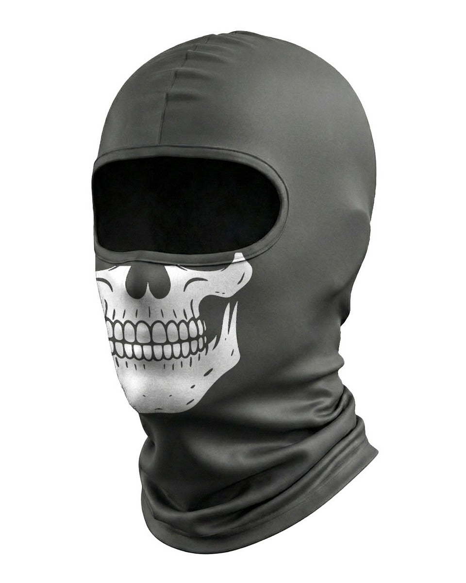 Bandana Balaclava Brk Caveira Branca e Preta com Proteção UV50+