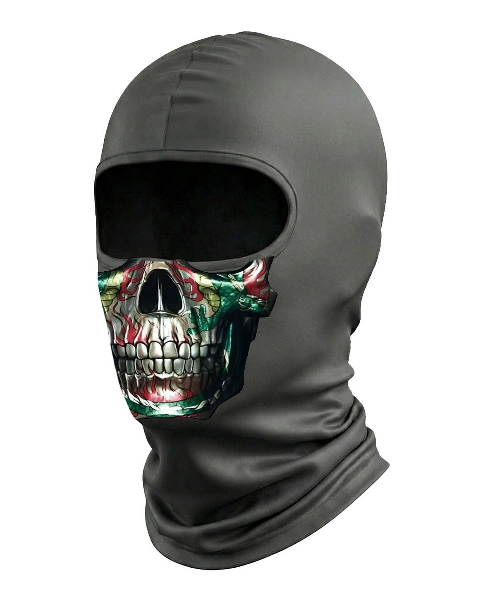 Balaclava Balaclava Brk Caveira Fogo e Dragão com Proteção UV50+