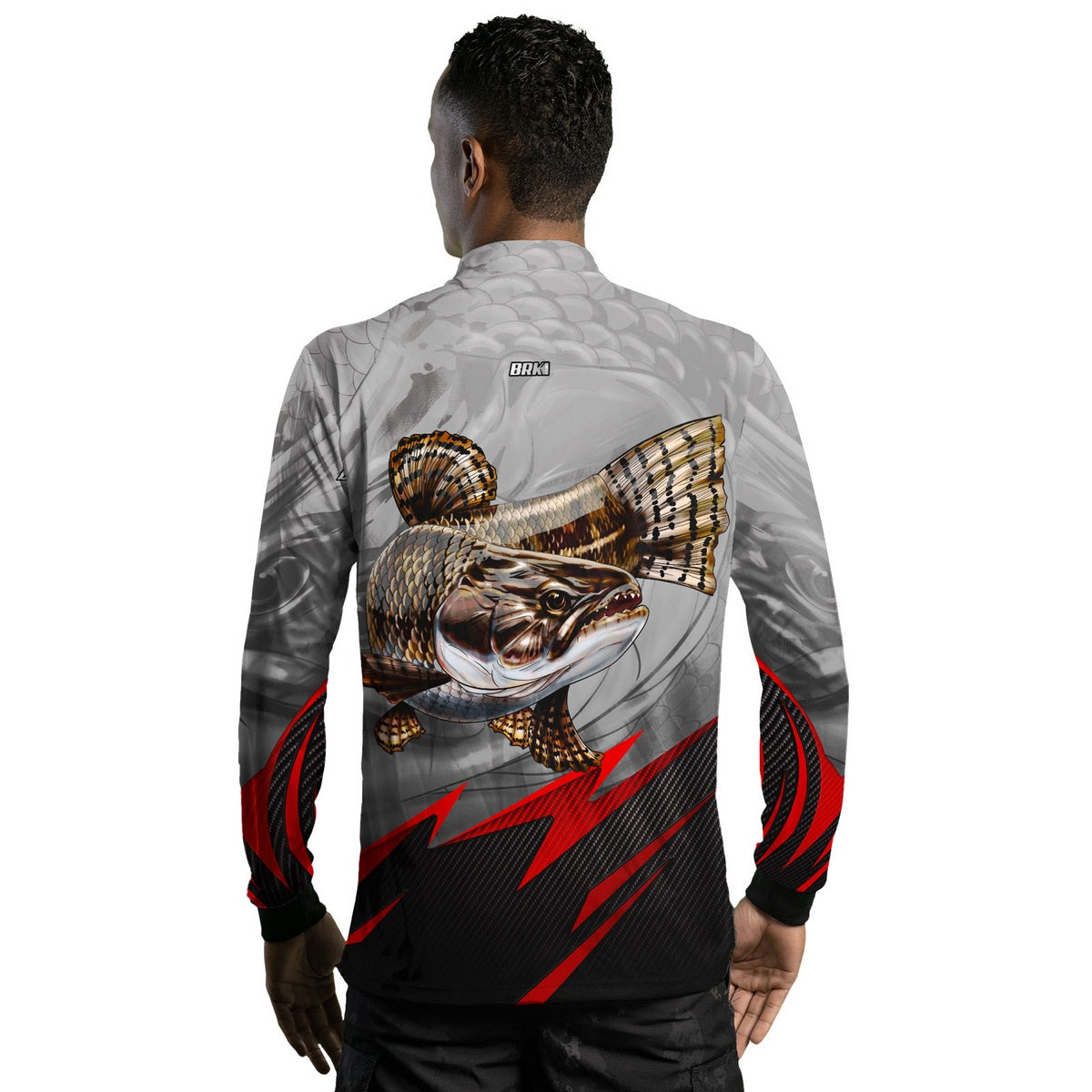 Camisa de Pesca Brk Traíra Cinza com Proteção UV50+ - Brk Fishing