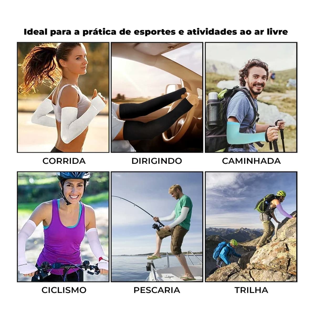 Manguito Brk UV50+ - Cinza Claro - Brk Fishing