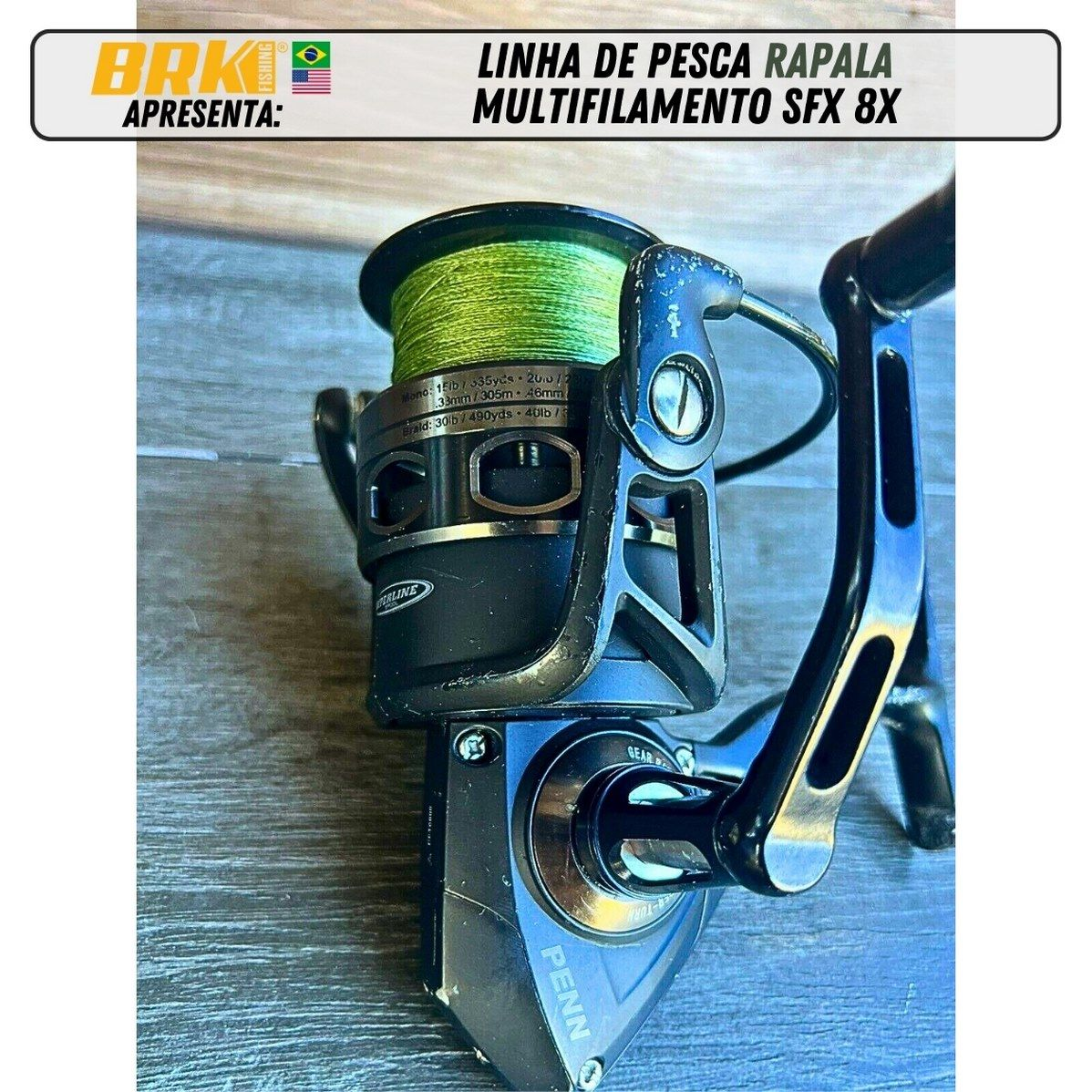 Linha de Pesca Rapala Multifilamento SFX 8X - Brk Fishing