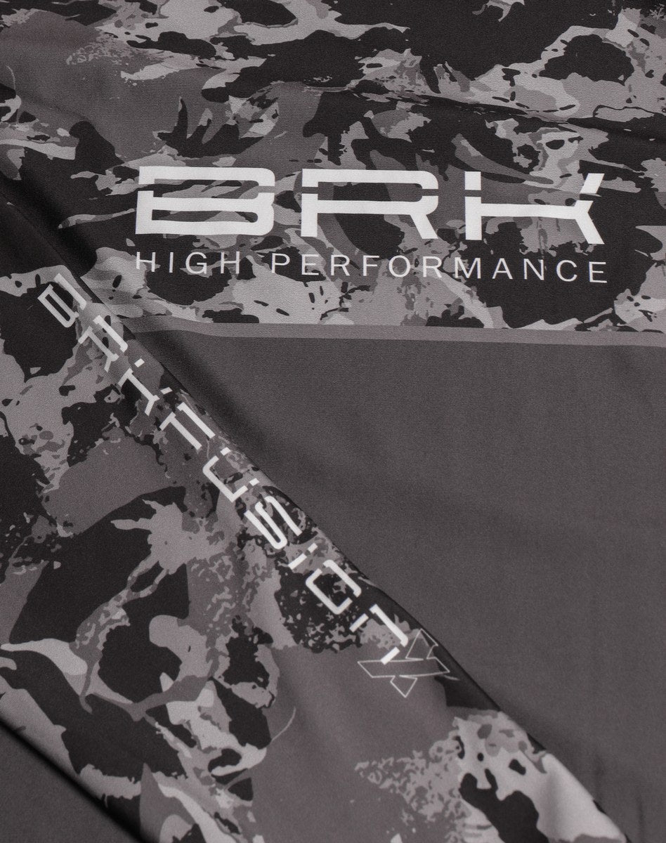 Camisa FusionX Brk Marine Camu Chumbo com Capuz e Proteção UV50+ - Brk Fishing