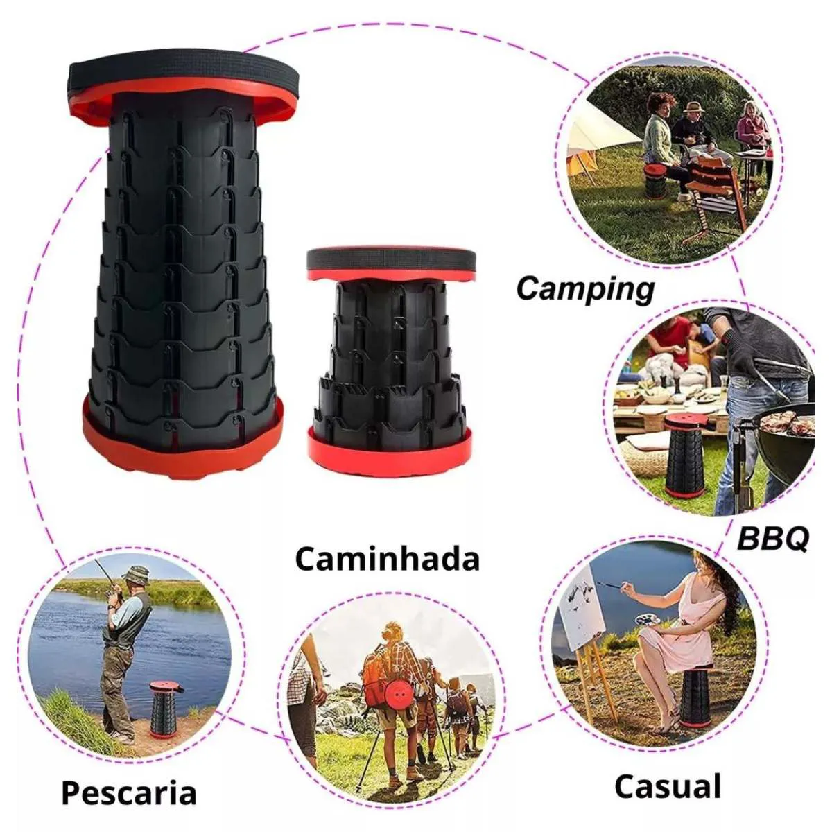 Banco Telescópico Portátil Albatroz DZ-150 - Brk Fishing