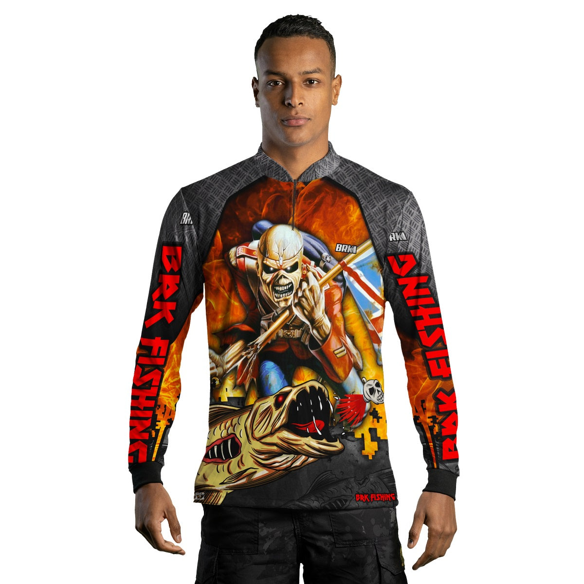Camisa de Pesca Traíra Eddie Iron Maiden Limited com UV50+ - Brk Fishing