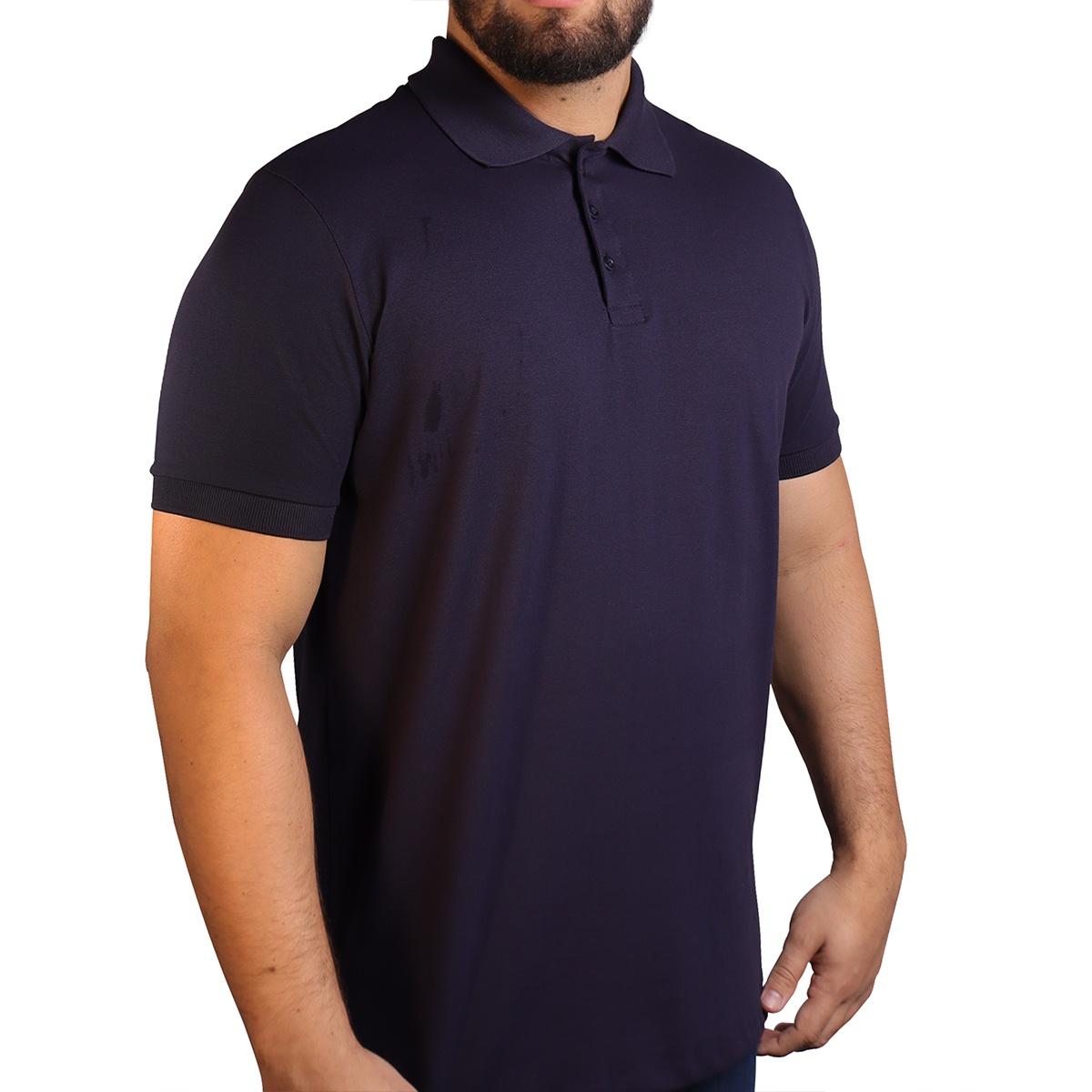 Camiseta Polo Piquet Pima Com Elastano Lisa Brk - Azul Marinho - Brk Fishing