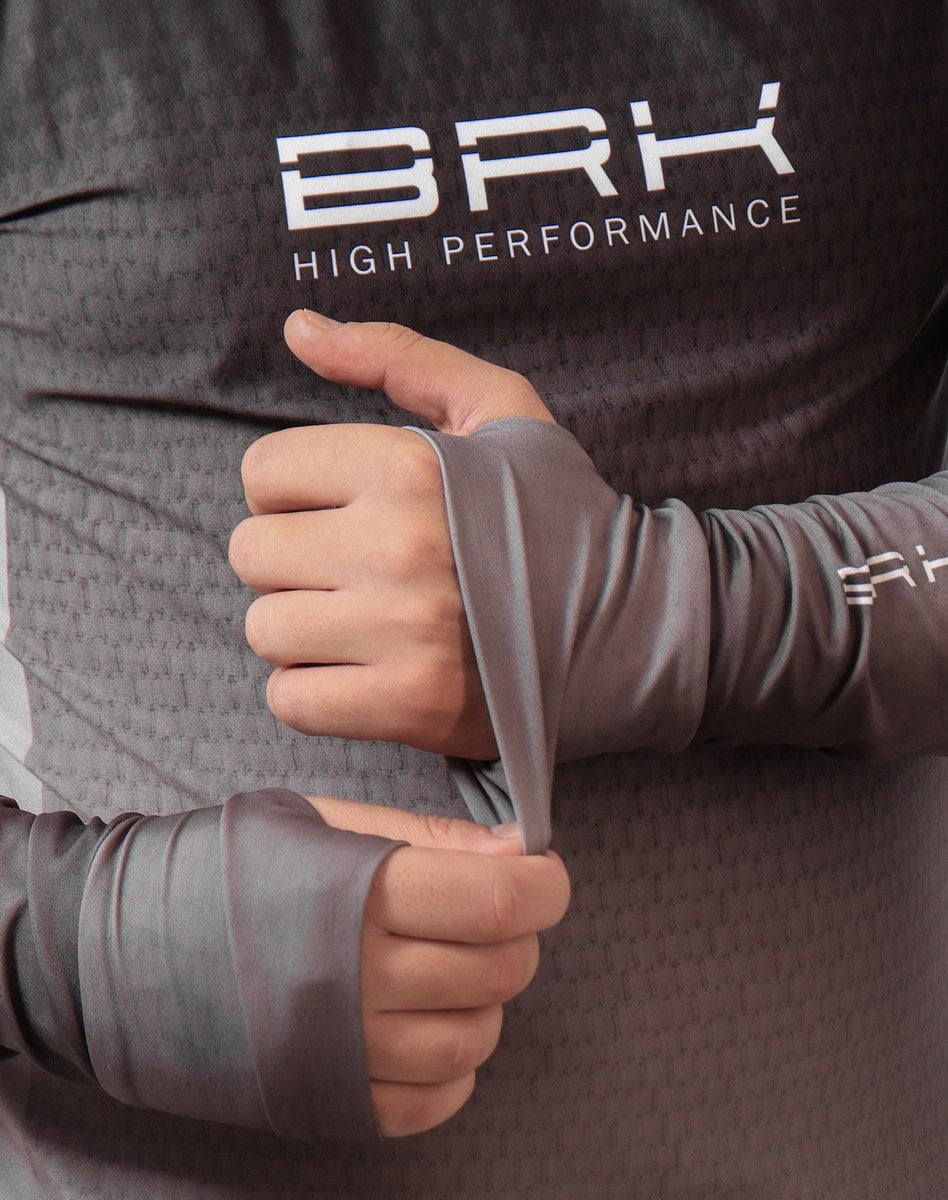 Camisa FusionX Brk Clean Preto Lisa com Capuz e Proteção UV50+ - Brk Fishing