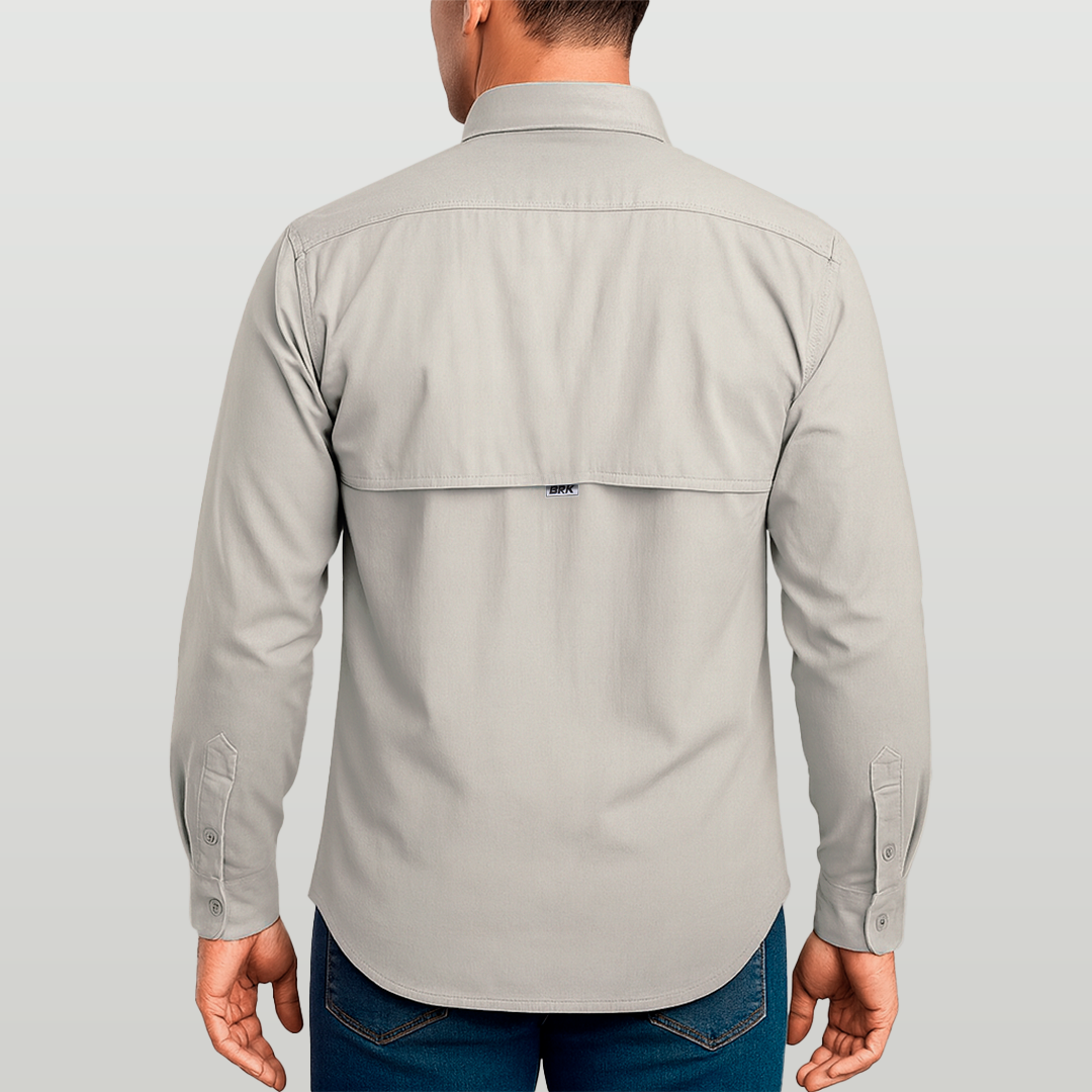 Camisa de Botão Brk Areia com Proteção UV50+ - Brk Fishing