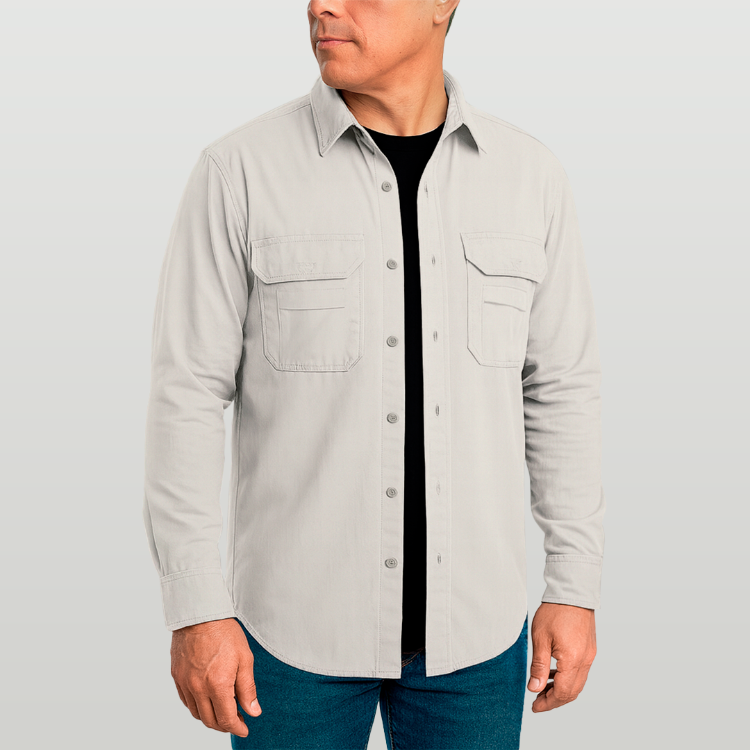 Camisa de Botão Brk Areia com Proteção UV50+ - Brk Fishing