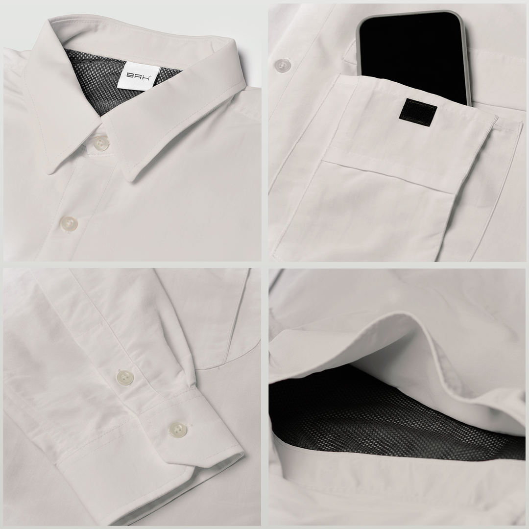 Camisa de Botão Brk Areia com Proteção UV50+ - Brk Fishing