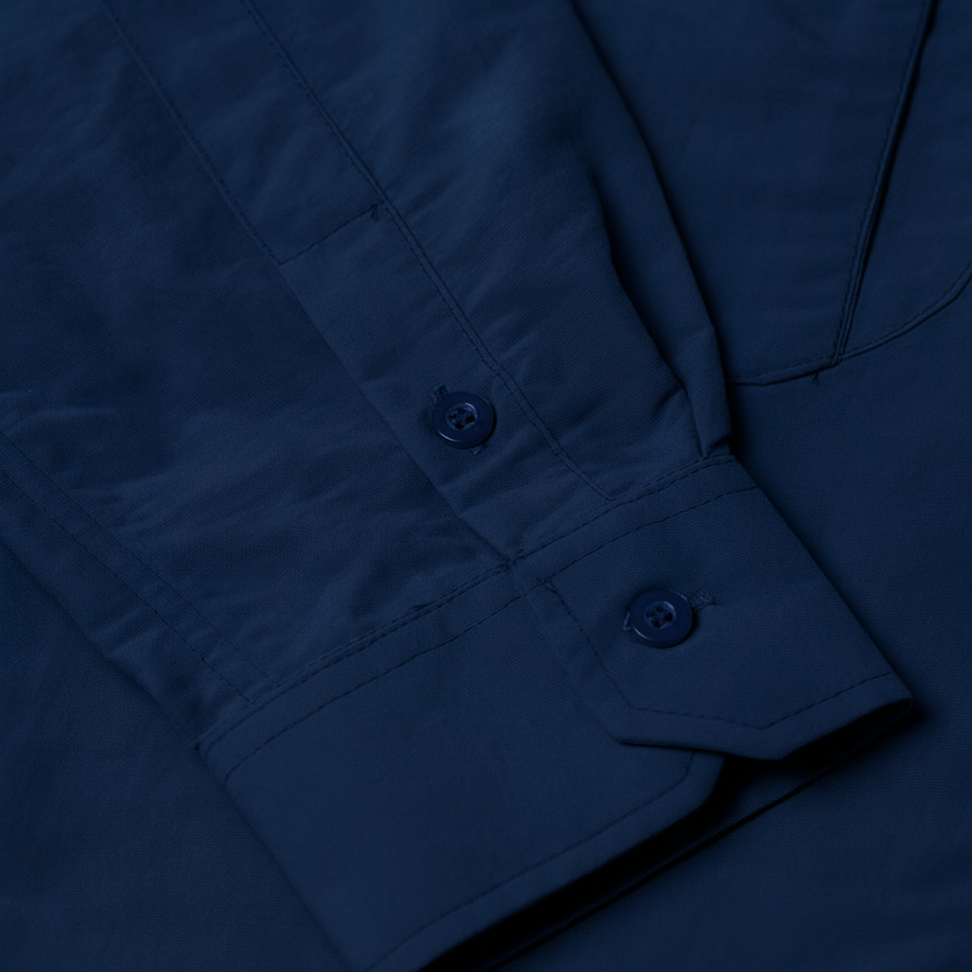 Camisa de Botão Brk Azul com Proteção UV50+ - Brk Fishing