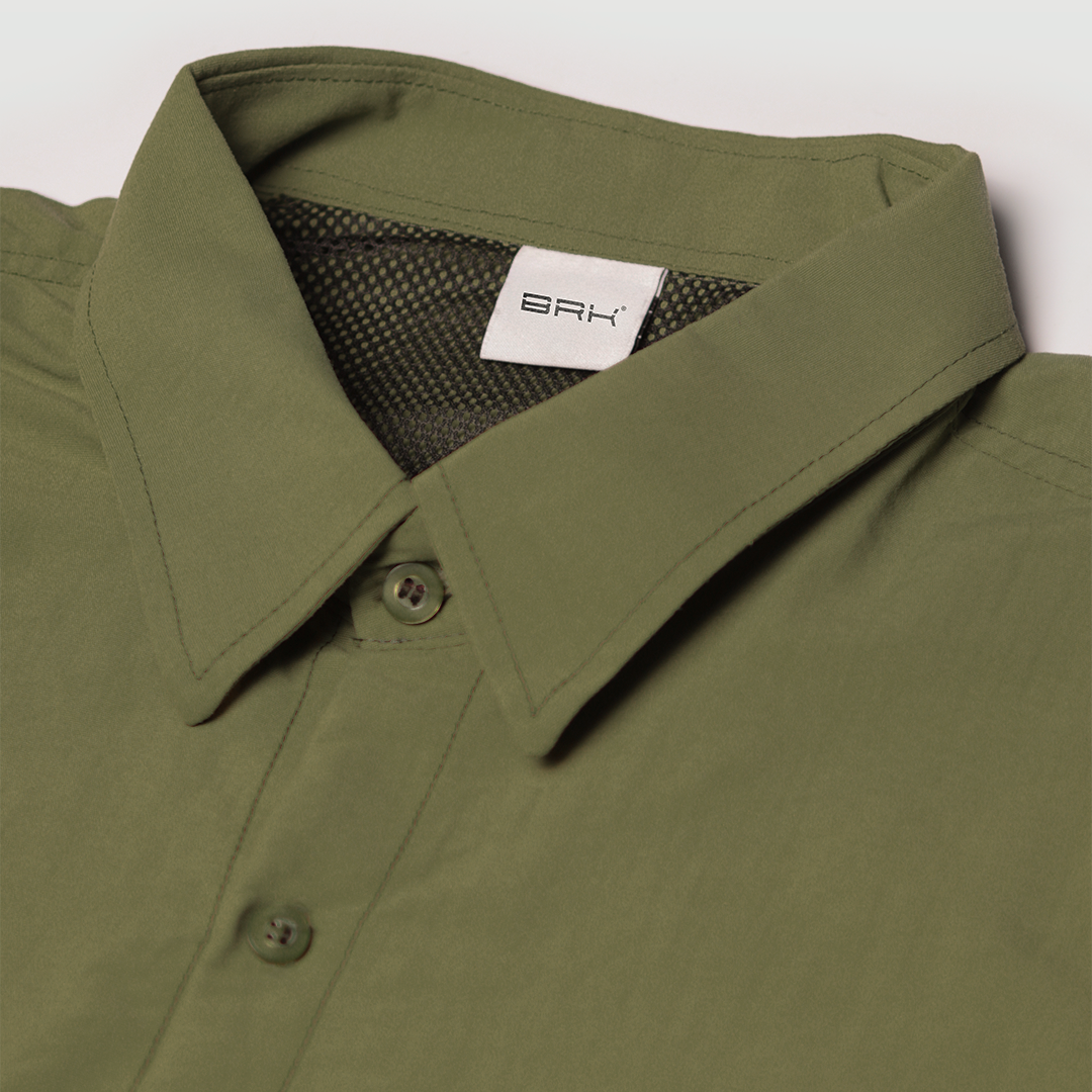 Camisa de Botão Brk Caqui com Proteção UV50+ - Brk Fishing