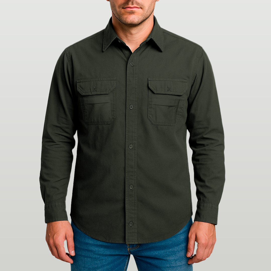 Camisa de Botão Brk Chumbo com Proteção UV50+ - Brk Fishing
