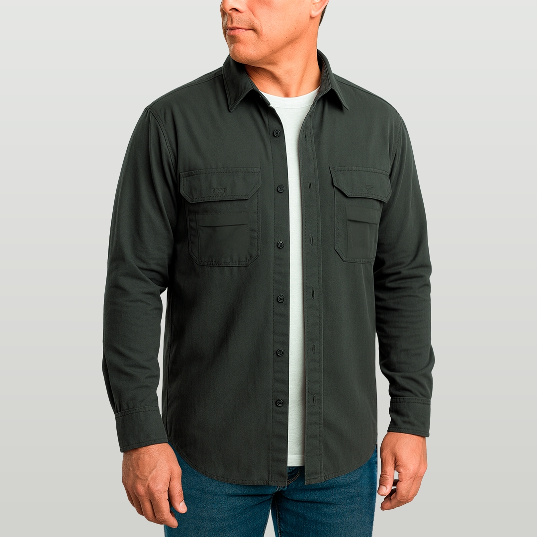 Camisa de Botão Brk Chumbo com Proteção UV50+ - Brk Fishing
