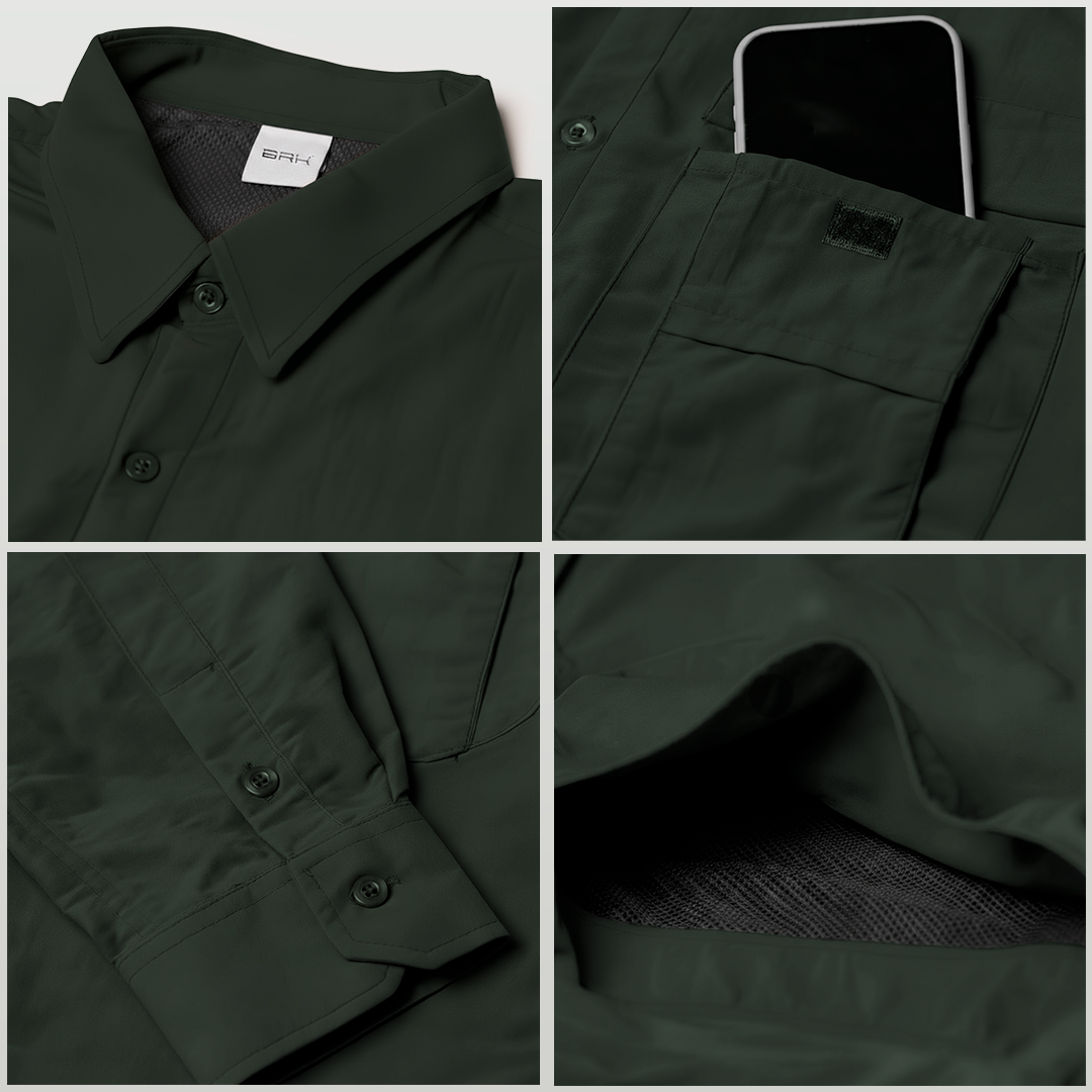 Camisa de Botão Brk Chumbo com Proteção UV50+ - Brk Fishing