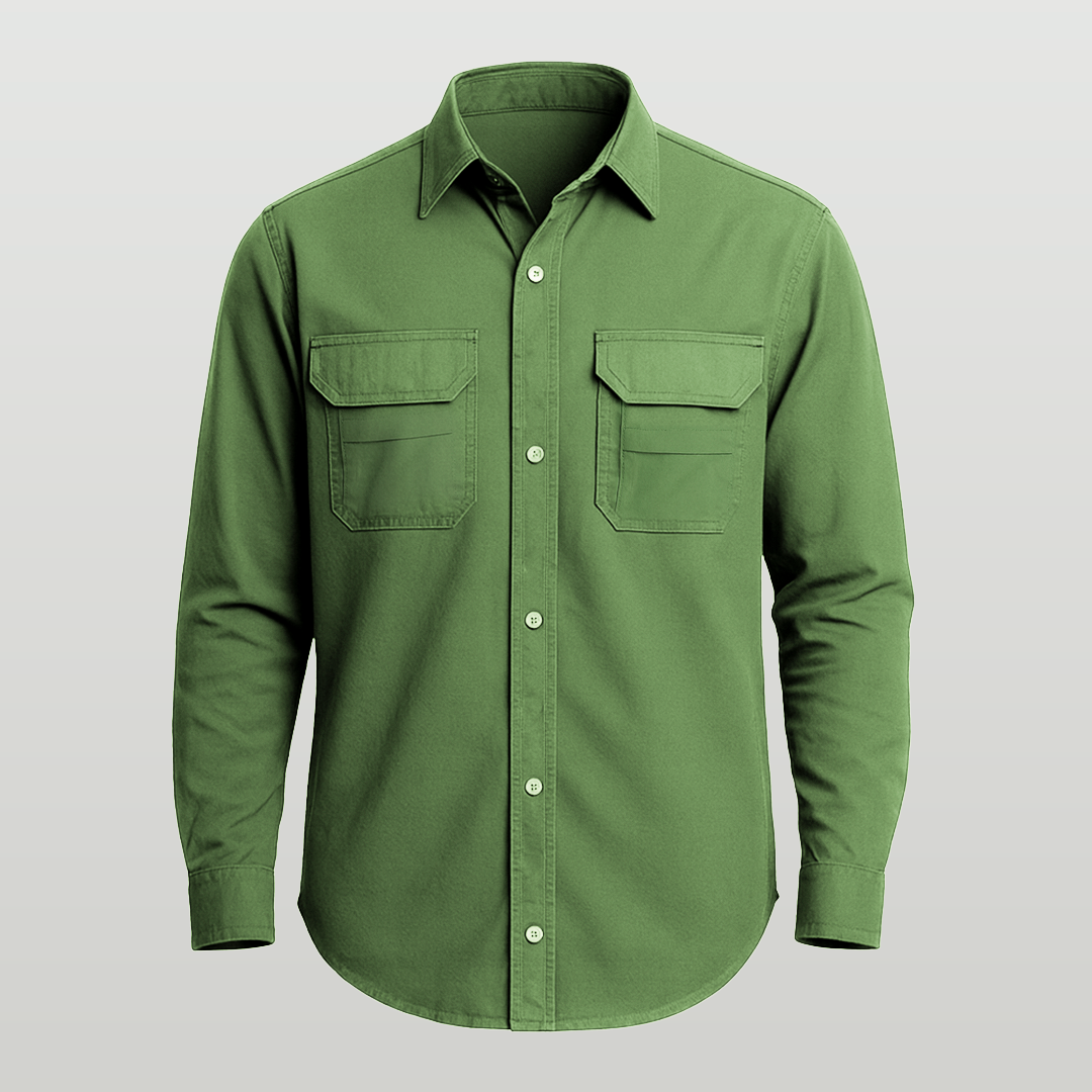 Camisa de Botão Brk Verde Aventura com Proteção UV50+ - Brk Fishing