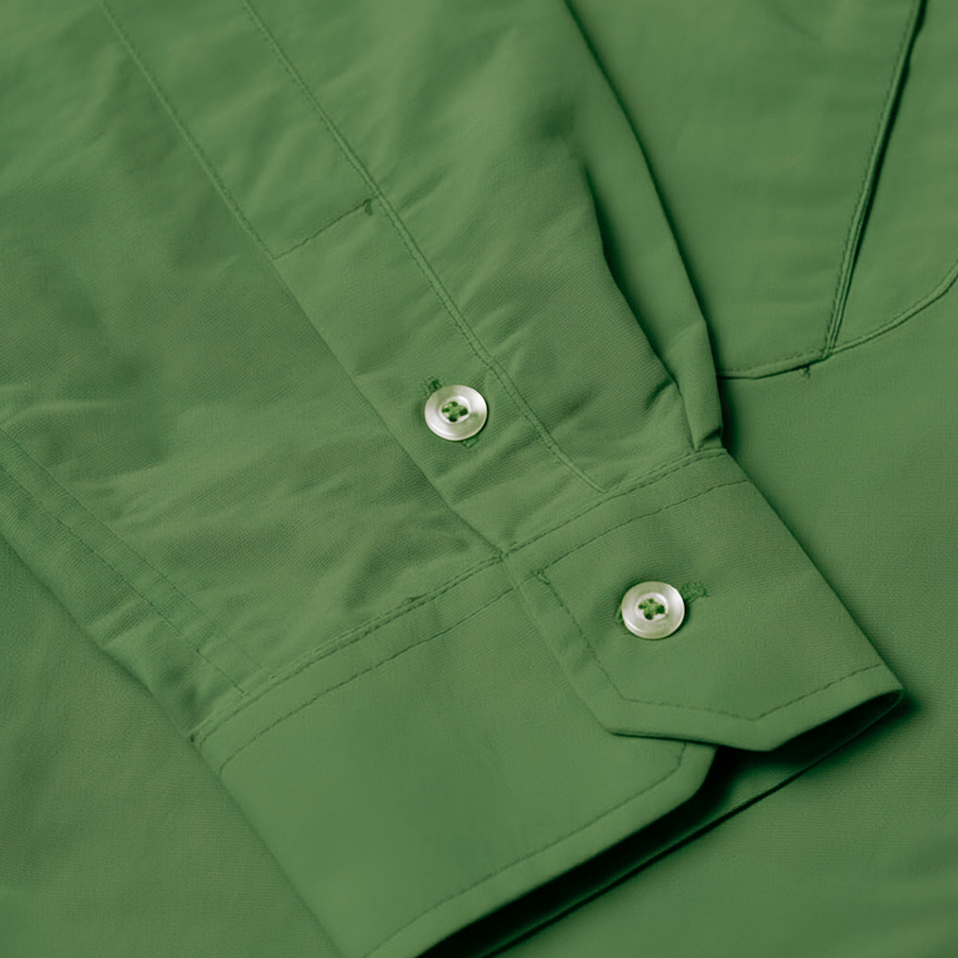 Camisa de Botão Brk Verde Aventura com Proteção UV50+ - Brk Fishing