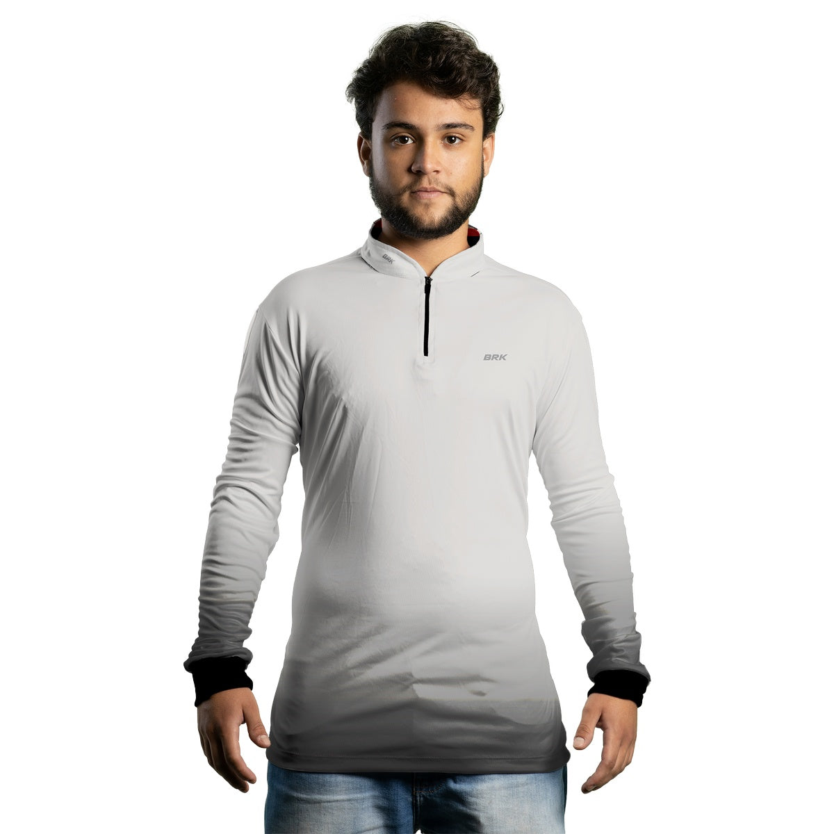 Camisa de Motociclismo Brk Unissex Basic Cinza Claro com Proteção Solar UV50+ - Brk Fishing