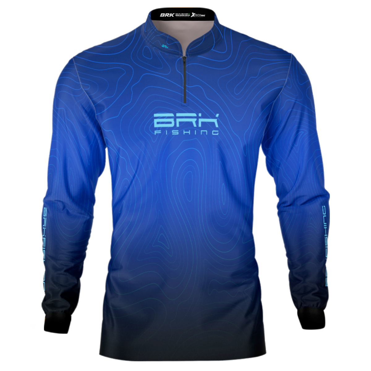 Camisa de Pesca BRK Azul Ocean com Proteção UV50+ Brk Fishing
